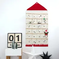 Sonstiges Weihnachts-Adventskalender, 24 Taschen Stoff Weihnachtskalender zum Aufhängen Weihnachtlichen Ornamente,