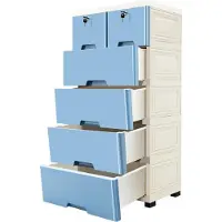 StarTech.com Aufbewahrungswagen aus Kunststoff - 6‑Schubladen-Kommode auf Rollen - Rollbarer Schubladen-Organizer - Einfache Montage - Für Schlafzimmer & Wohnzimmer - Blau