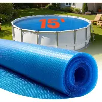 StarTech.com Pool-Solarfolie - Rund Ø 457 cm Abdeckplane - Stärke 0,3 mm - Luftpolster-PE - Wärmeaufnahme & -speicherung - Energie sparen - Blau