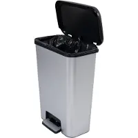 Keter Curver Pedal-Abfalleimer 50L /Iml Metallic