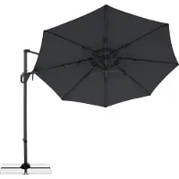 Doppler , Sonnenschirm / Ampelschirm "LIFE 310 Side", anthrazit, Ø 310 cm