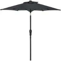 Doppler , Sonnenschirm / Mittelstockschirm "LIFE 180 Lift", anthrazit, Ø 180 cm
