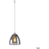 SLV Pendelleuchte PARA CONE GL Wohnzimmer-Lampe, Innen-Beleuchtung, Hänge-Leuchte Esszimmer, LED, Decken-Leuchte GU10 25W weiß 1006160
