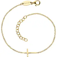 Engelsrufer Silberarmband "Armkette Armband Kreuz", gold (gelbgoldfarben), Armbänder, Damen, 20cm, Silber 925 (Sterlingsilber), Silberarmband