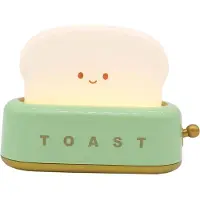 Wondee , Kinder Nachtlicht sanftes Licht Belyo Funny Toast, Weiß / Grün