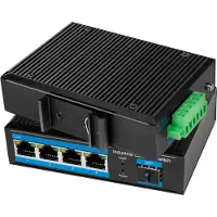 Logilink NS204, Unmanaged, Gigabit Ethernet (10/100/1000), Vollduplex, Wandmontage