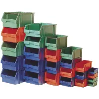 LA-KA-PE LA KA PE Sichtlagerkasten Größe 2 grün Länge 350 / 300 x Breite 200 x Höhe 150mm aus Polystyrol stapelbar - LK2