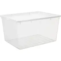 PLAST TEAM Vertriebs GmbH plast team Aufbewahrungsbox BASIC BOX 134,0 Liter transparent