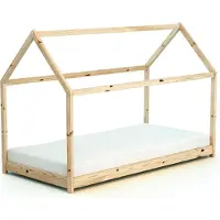 WEBABY AT4 - Baybett Hausbett Holz Cabana 90 x 190 aus Holz | Ab 6 Jahren