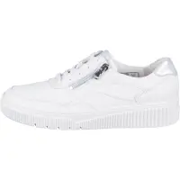 Waldlaufer Schnürhalbschuhe in weiss/weiss kombi, Gr. 7.5