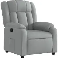 vidaXL Möbel Relaxsessel - Modernes Design - TV-Sessel - Einzelsofa - Hellgrau Stoff - Couchsessel CLORIS6349067