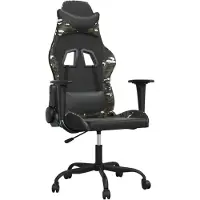 Syfax Gaming-Stuhl Schwarz und Tarnfarben Kunstleder