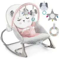 B2X Babywippe mit Vibrationsfunktion, Rosa - Multifunktional, Sicher