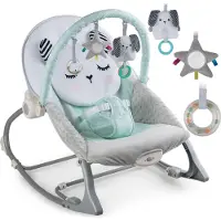 B2X Babywippe mit Vibrationsfunktion, Mintgrün - Verstellbare Rückenlehne