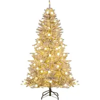 Northix 180 cm Snow-Flocked Artificial Christmas Tree, 250 LEDs