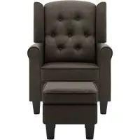 vidaXL "im Sonderangebot"Einzelsessel moderne - CLORIS - Loungesessel - mit Fußhocker Taupe Stoff - 68 x 78 x 94 cm - NeuMöbel5854267