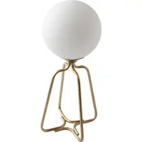 ANGEL CERDA SL Angel Cerdá Tischlampe goldener Stahl und weißes Glas 8049