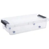 PLAST TEAM Vertriebs GmbH plast team Aufbewahrungsbox PROBOX Bettroller 31 Liter transparent