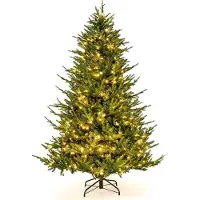 Northix 183 cm hoher künstlicher Weihnachtsbaum mit 280 LED-Lichtern