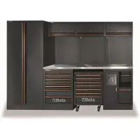 HBM Beta Werkstattsystem C45PRO 2.0, Edelstahlklinge, inklusive 268-teiligem Werkzeugset