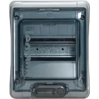 Legrand 601976 Feuchtraumverteiler Plexo3, Aufputz, IP65-IK09, 1-reihig, 6 Module