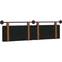Syfax Hängevorderseite Uni Schwarz 190 x 55 x 5 cm Antikes PU