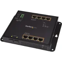 StarTech.com .com Gigabit-Ethernet-Switch mit 8 PoE+-Ports und 2 SFP-Steckplätzen, zur Wandmontage