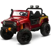 Toyz , Kinder Elektroauto, 4x12V Motoren 45 W, mit Fernbedienung, LED, Ringo Rot
