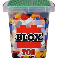 Simba Blox 700 Bausteine für Kinder ab 3 Jahren, 8er Steinebox mit Grundplatte, vollkompatibel, farblich gemischt