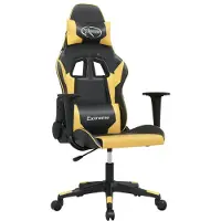 Syfax Gaming-Stuhl Schwarz und Golden Kunstleder