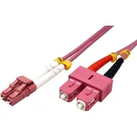 Value LWL-Kabel 50/125µm OM4, LC/SC, LSOH, violett, 5 m