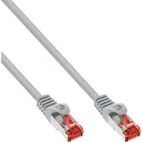 InLine Patchkabel, S/FTP (PiMf), Cat.6, halogenfrei, Kupfer, grau, 20m, 20 m, Cat6, S/FTP (S-STP), RJ-45, RJ-45, Grau
