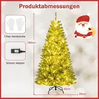 Northix 180 cm großer künstlicher Weihnachtsbaum mit 700 LED-Lichtern