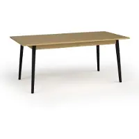 AX Living Küchentisch ausziehbar Brunelli 160+40 cm Anthrazit Eiche