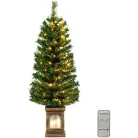 Northix 120 cm großer, künstlicher Weihnachtsbaum mit Beleuchtung und Zeitschaltuhr