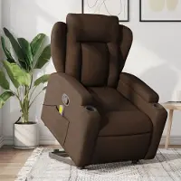 vidaXL Cloris DesignMöbel Massagesessel mit Aufstehhilfe Braun Stoff , Klassische Sessel 2024 Neu