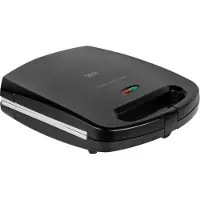 Uni-T Teesa Sandwichmaker 1500W, Schwarz, Antihaft, 4 Dreiecksandwiches