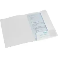 Eichner PP-Mappe A4 mit Klappen, weiß, Abheftöse
