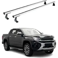 Omtec Dachträger Gepäkträger für VW Amarok mk2 2022-2025 Silber Alu 2 tlg