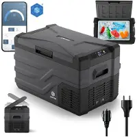 Peme Quest 30 Kompressor Kühlbox 27 L - Autokühlschrank 12V 24V 230V Elektrische Gefrierbox LKW PKW Auto Camping Kühlschrank App USB Licht -20°C