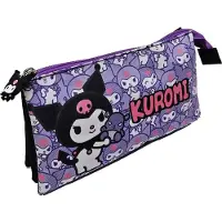 Northix Kuromi Dreifach-Federmäppchen für Schule, Büro oder Reisen