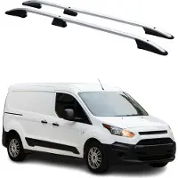 Omtec Dachreling Dachgepäckträger für Ford Connect 2014-2019 Kurzer Alu Silber 2x
