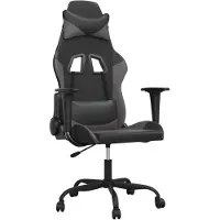 Syfax Gaming-Stuhl Schwarz und Grau Kunstleder