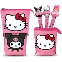 Northix Hello Kitty Federmäppchen mit 3 löschbaren Stiften für die Schule
