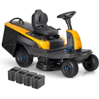 Stiga Garden Akku-Rasentraktor "Swift 372e Kit" für Flächen bis 2000 m², Doppel-Messer Mähdeck, Tempomat