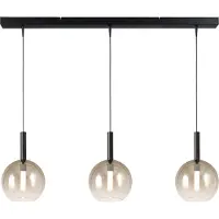 Masterlight Lido LED-Pendelleuchte 3-flammig-Glas Gold klein-Schwarz matt