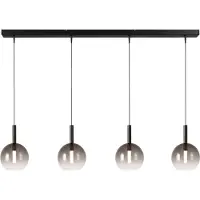 Masterlight 4L Pendellampe Ø17cm Lido Ball mit rauchverdünnendem Glas
