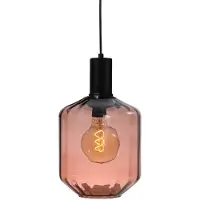 Masterlight Pendelleuchte Porto 1-flammig Glas Rot-Transparent Ø19cm
