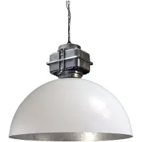 Masterlight Pendelleuchte Industria 80 weiß mit silber