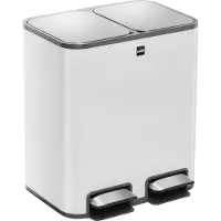 Helit Tret-Abfalltrenner "the classy" 2 x 12 Liter weiß